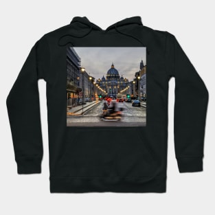 Speeding Past St Peter's Rome Hoodie